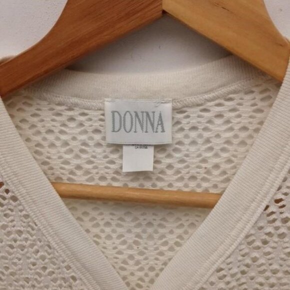 NWT Donna White Knitted Bikini Bathing Suit Cover Up Dress size Medium - Picture 6 of 6